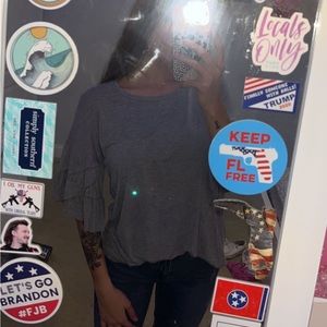 Gray Blouse,  XS